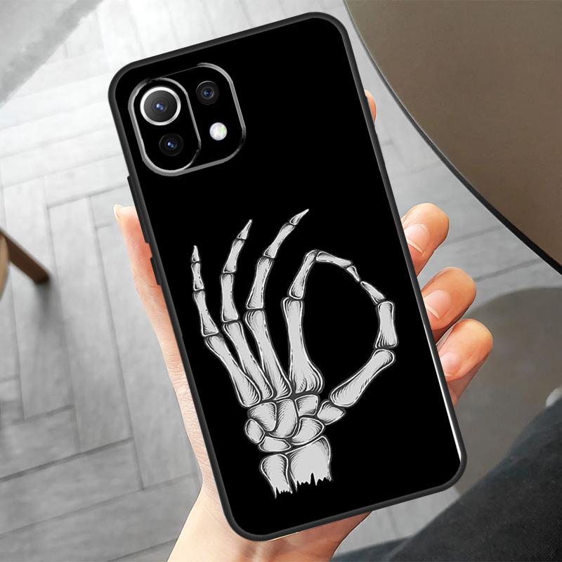 Skeleton Middle Finger Case For Xiaomi 17 15 14 Ultra 13T 14T 15T Pro POCO F8 Ultra X7 Pro X3 X5 X6 F5 F6 F7 Cover