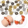 100pcs 8mm Alloy Hollow Out Flower Bead Caps Metal Spacer Beads Flower Tray For Jewelry Making DIY Necklace Bracelet Accessories