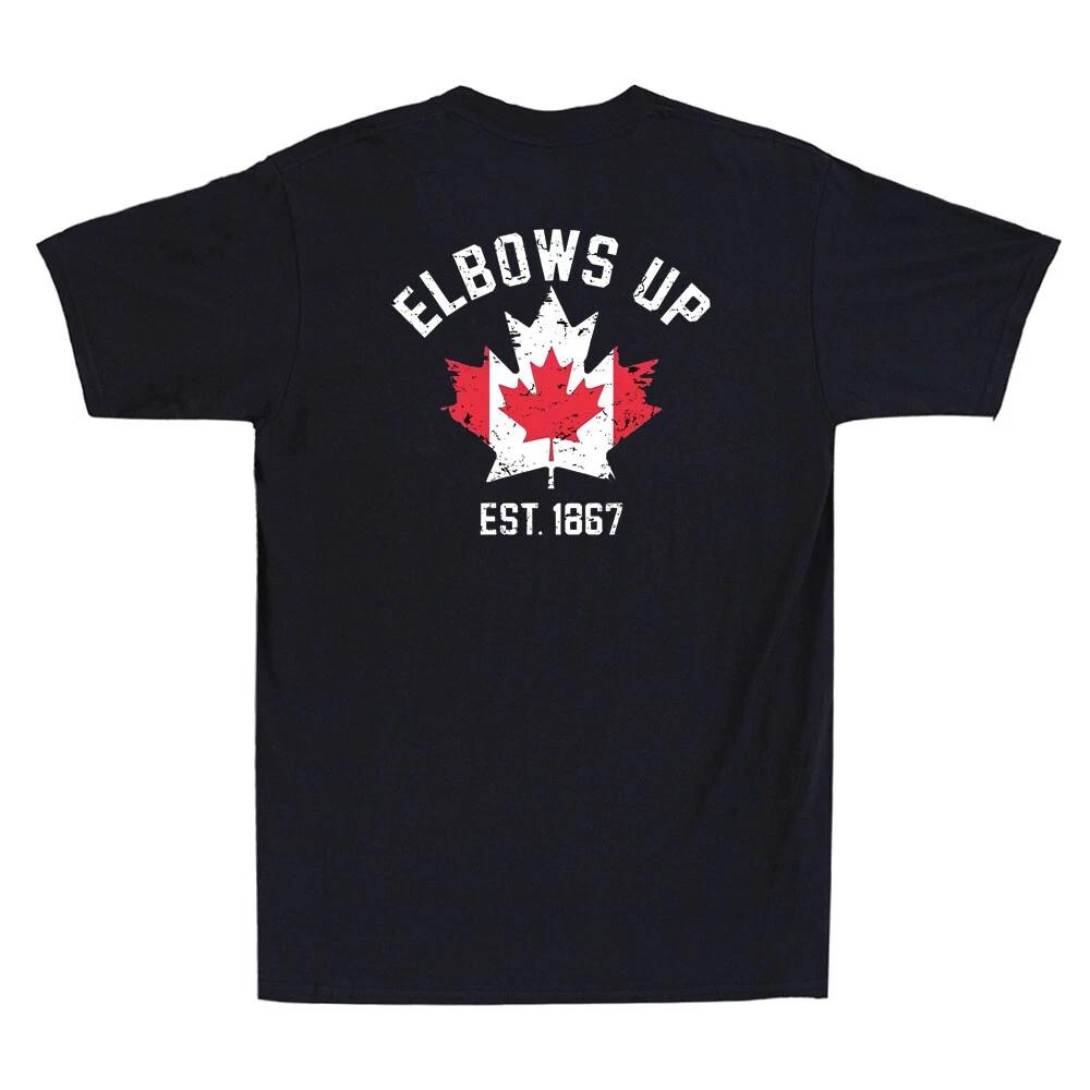 Elbows Up Canada Est 1867 Proud Canadian Strong Canada (On Back) Men s T-Shirt S