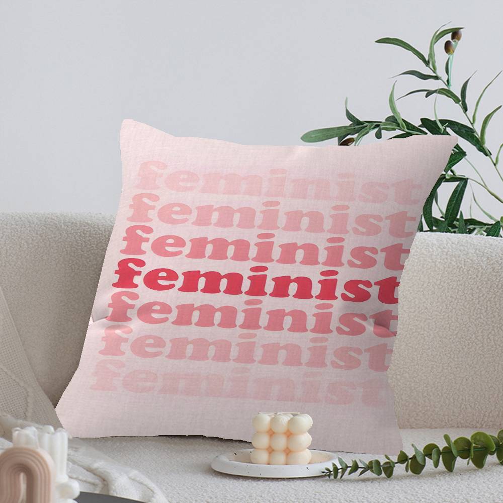 Feminist Fashion Art Pink Girl Cushion Cover Decorative Pillow Sofa Home Decor case pillow cases