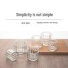 Thickened European Stripe Glass Candle Jar with Arched Bottom