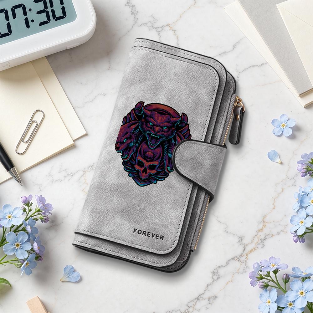 Gothic Pattern Purse Large Capacity Long Wallet Fashion Card Holder