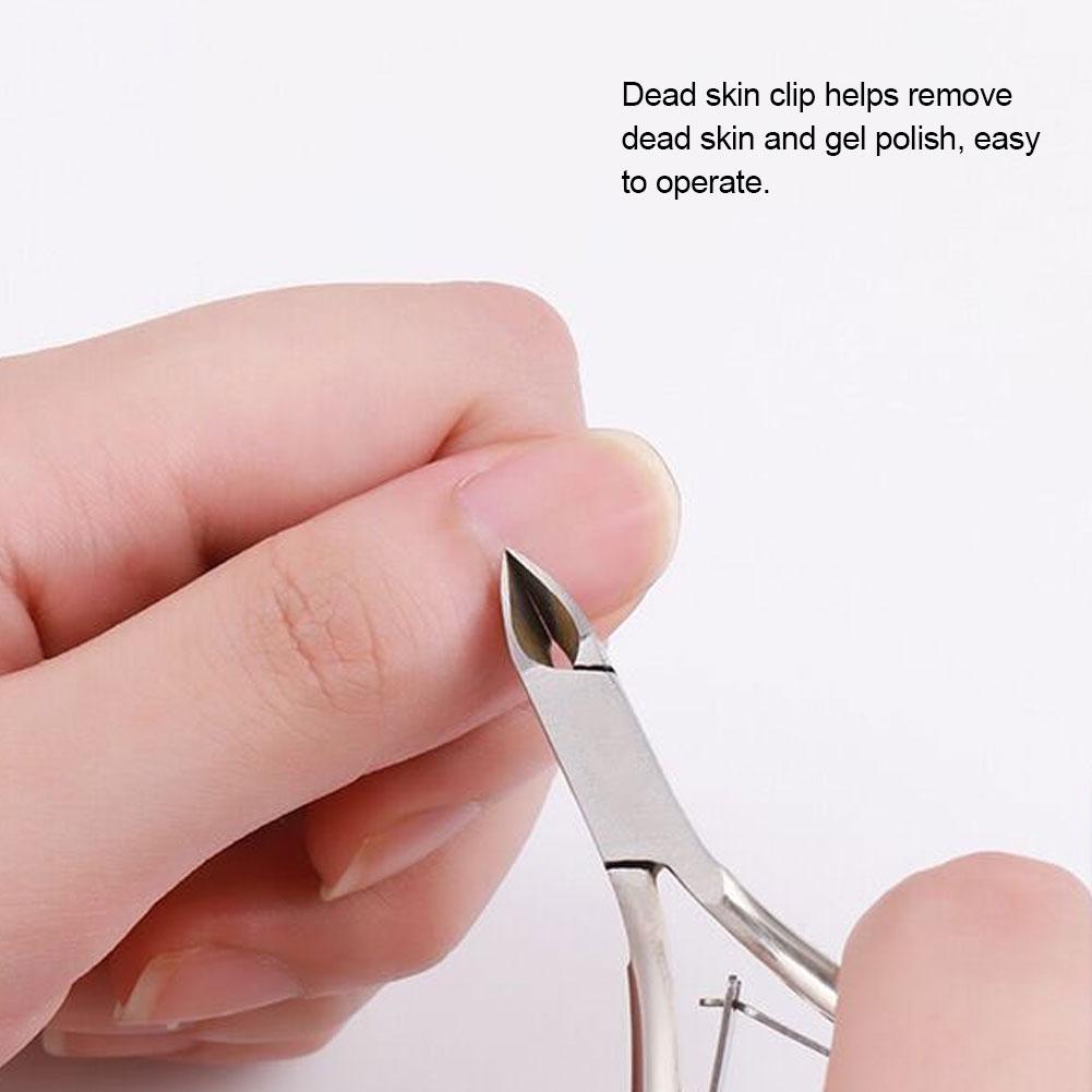 

7pcs Nail File Cuticle Nippers Steel Pusher Dead Skin Removal Manicure Tool Set