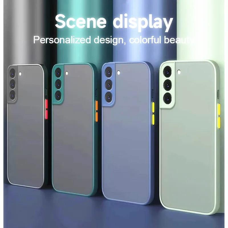 Convient pour les coques de téléphone portable Samsung S23 S22 S21 A53 A52 A73 A72 S24 S20 Ultra Protection contre les chutes givrée Coque Samsung S22 Ultra