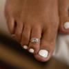 Aide 925  Silver Hollow Simple Toe Rings High Quality For Women Summer Vacation Beach Party Minimalist Jewelry Gift New