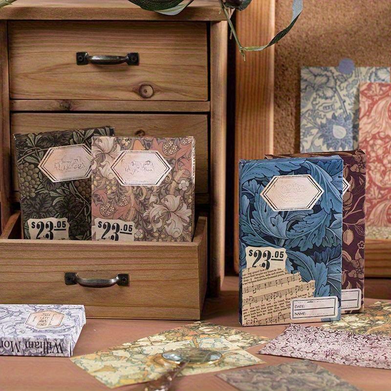 60 adet/kutulu Vintage Edebiyat ve Sanat el çadırı DIY dekoratif temel kağıdı el yapımı Scrapbooking Junk Journal Malzemeleri
