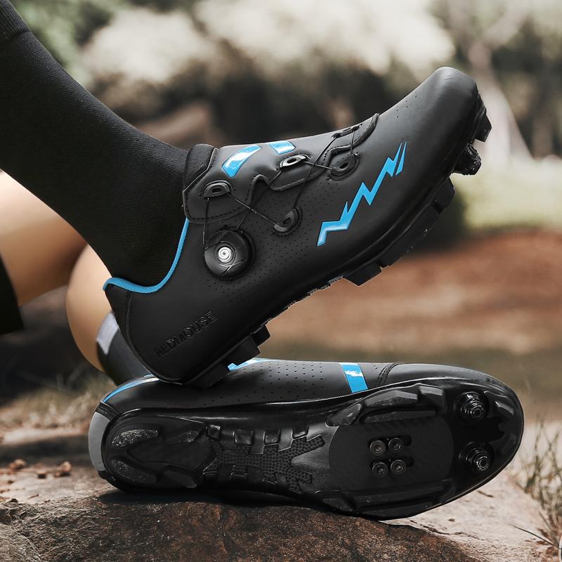 MTB Cycling Shoes Men Women Nylon Self-Locking Road Bicycle Riding Shoes Non-slip Cycle Trainers Exercise Bike Fitness Sneakers