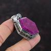 Faceted Kashmir Ruby Pendant Genuine Gemstone Pendant 925 Sterling Silver Pendant Kashmir Ruby Jewelry Handmade Vintage Pendant Gift For Him
