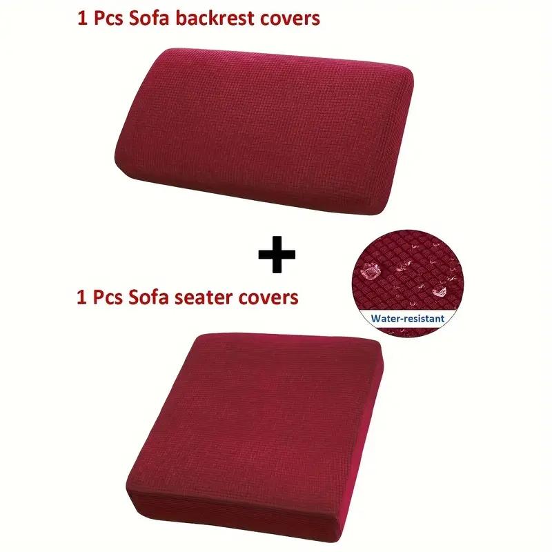 2/4/6pcs/set Waterproof Material Elastic Couch Cushion Cover Sofa Cover Furniture Protector Sofa Couch Cover Living Room