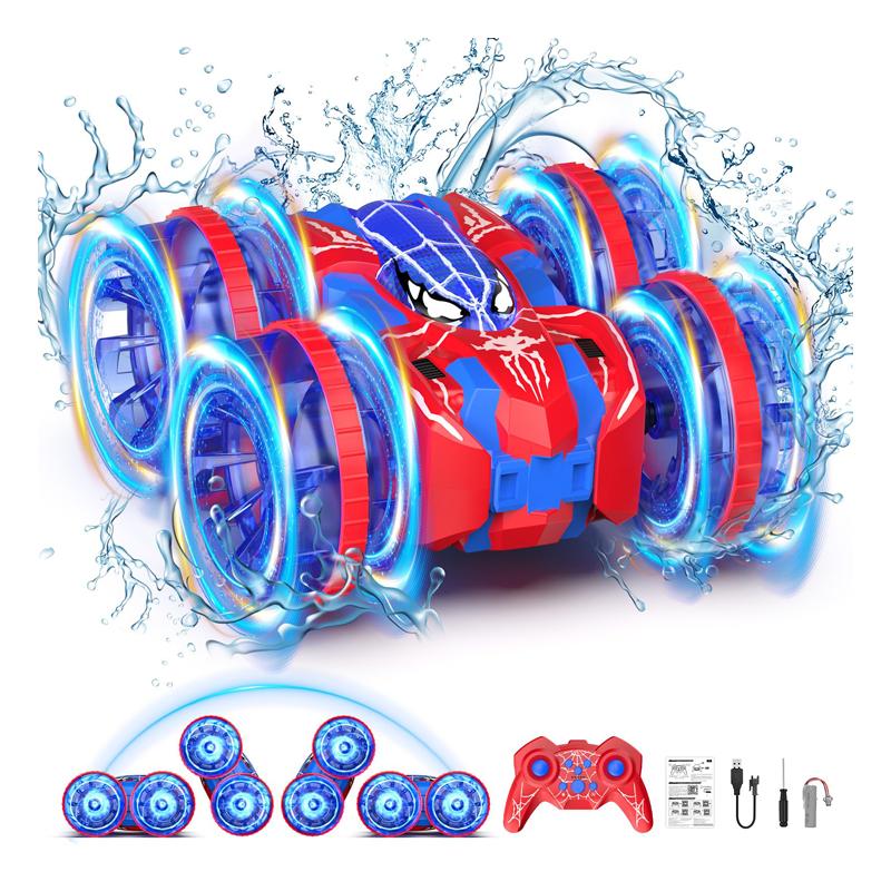 Радиоуправляемый трюковой гонщик 360° переворот Земля Вода Универсальный Водонепроницаемый Пульт Дистанционного Управления Праздничный Подарок красный