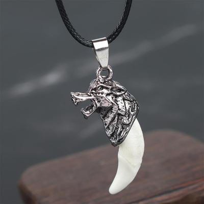 Punk Fang Tooth Jewelry Necklace Wolf Tooth Men Spike