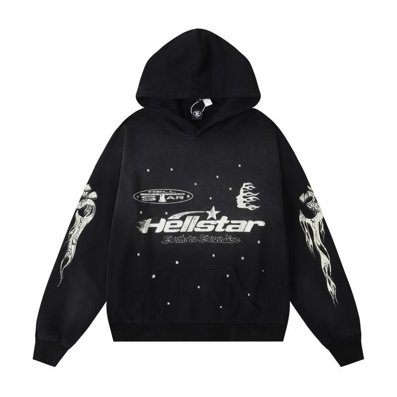 [Autumn and Winter Series] Fog High Street Washing Water Old Heavy Industry Head Printing Casual Sweater Couple Hoodie