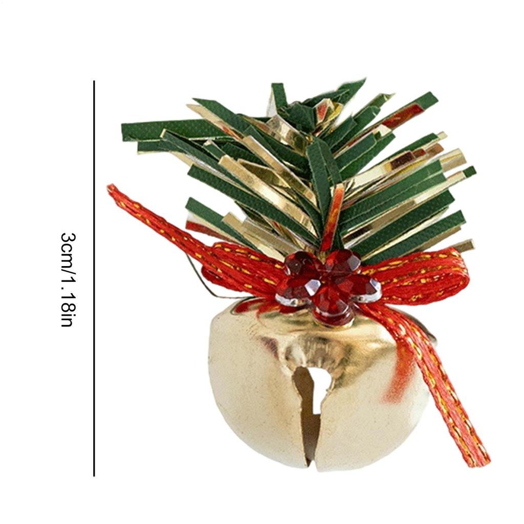 Christmas Bell Decorations Gold Metal Wreath Ornaments With Bowknots Christmas Garland Bell Decor Christmas Tree DIY Decoration