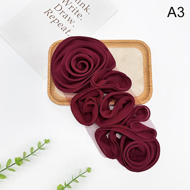 3D Floral Decoration Handmade Flower Patch Diy Chest Flower Sewing Applique For Wedding Dress Accessories
