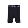 New Era Letter Logo Cycling Fitness Shorts Women Shorts Black 13280348