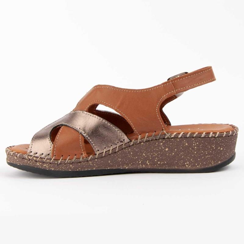 Women's Leather Sandal. Purapiel Leida 103017