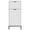 Bathroom Cabinet White 39.5 x 36 x 88 cm Engineered Wood & Metal