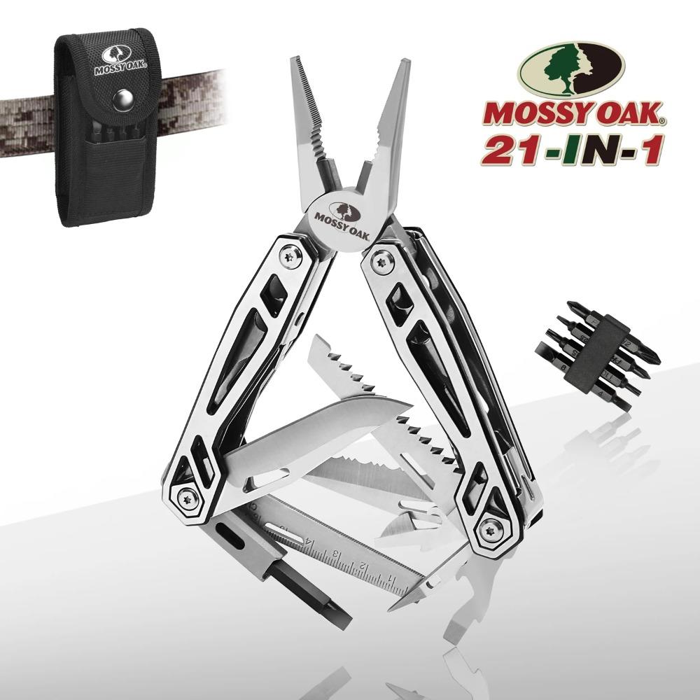 21 In 1 Multi Function Pliers Stainless Steel Portable Pocket Knife with Sheath for Outdoors