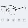 New Anti-blue Light Glasses, Retro Metal Glasses Frames, Fashionable Cat-eye Flat Glasses For Men And Women