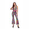 Costume di Halloween Anni '70 Retro Disco Hippie Pantaloni a Zampa d'Elefante, Outfit Cantante Hip Hop