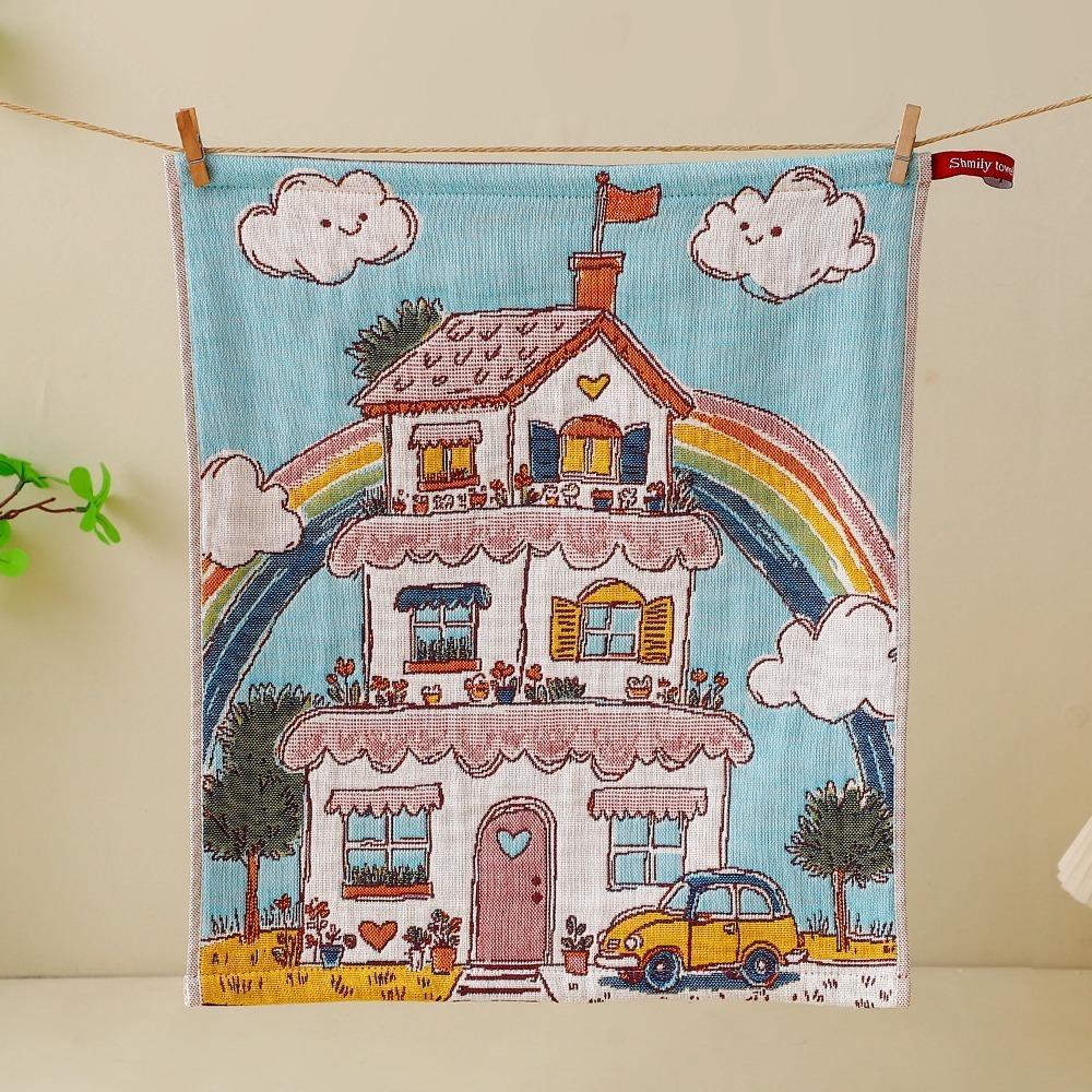 Quick Dry Large Hand Towel 34x40cm Pure Cotton Dish Cloth High Quality Tea Towel Home Restaurant