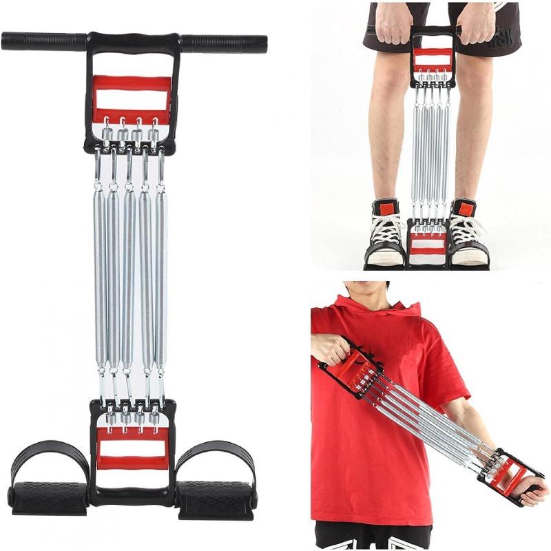 

3 в 1 Эспандер с пружинным натяжителем для тренировки рук, грудной эспандер, многофункциональный фитнес-тренажер для мышц красный