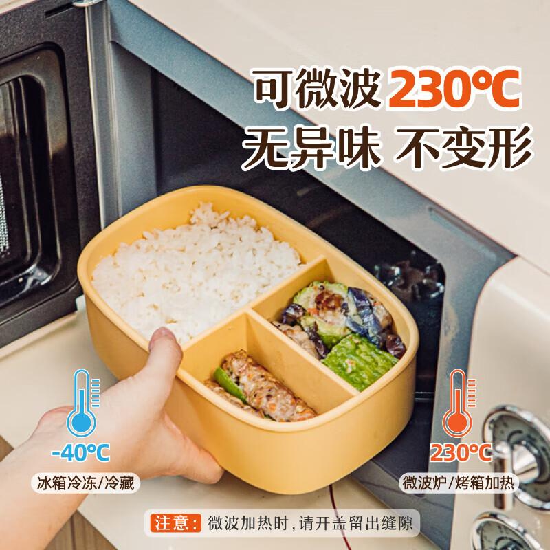 Портативный силиконовый ланч-бокс с отделениями