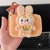 Cute Labubu Plush Coin Bag Cartoon Anime Money Change Purse Lovely Earphone Storage Bag Mini Portable Small Wallet Keychain