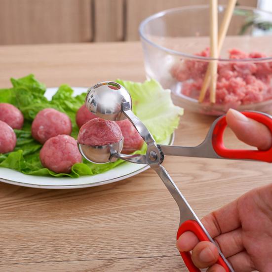 Vynikající nerezová lopatka na masové kuličky, protiskluzová, lehká