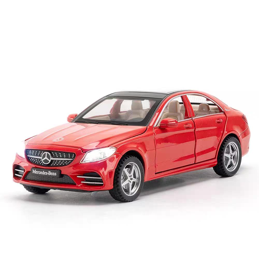 Mercedes Benz C260L Simulation Diecast & Toy Vehicles Sounds & Light Pull Back Car 1:32 Alloy Model Gifts For Children