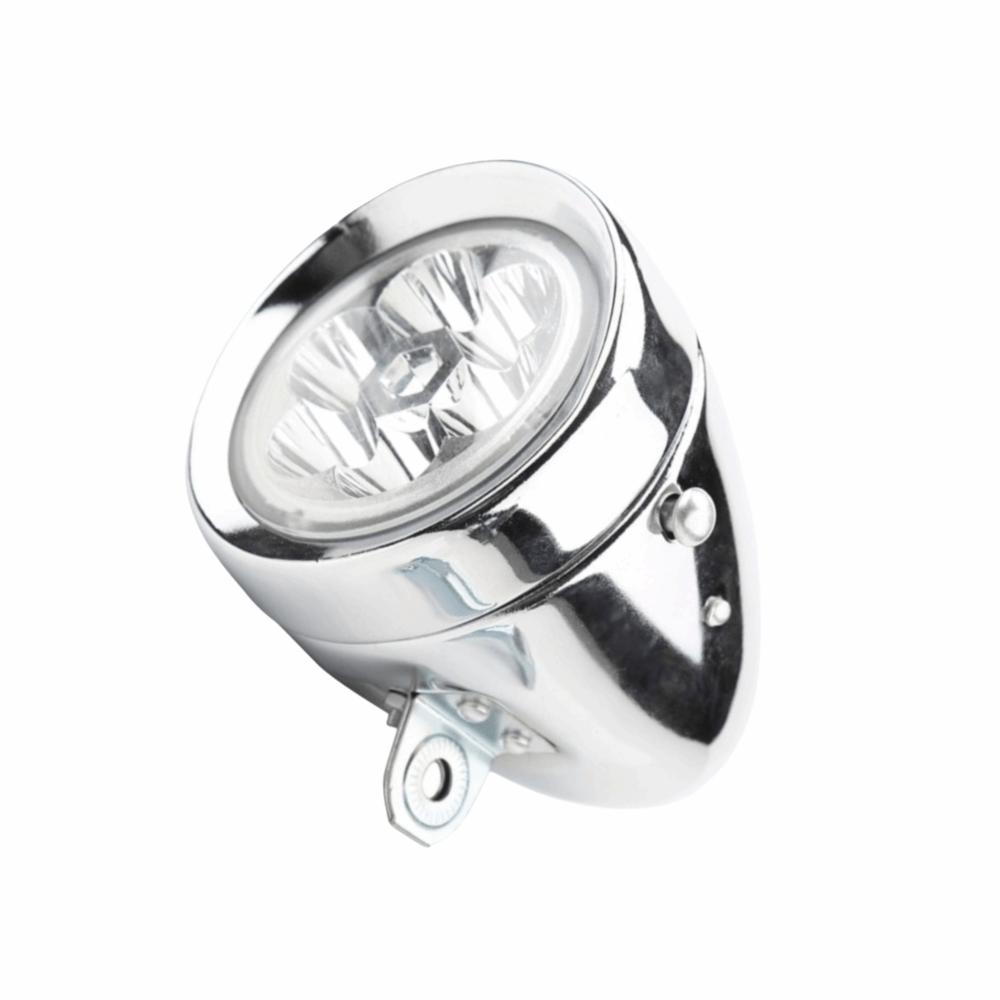 6 LED Bike Headlight Black&Sliver Vintage Bike Light Durable LED Headlamp Road Cycling