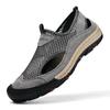 Summer Breathable Outdoor Sneakers Mesh Suede Hiking Shoes Slip On Casual Shoes For Men Loafers Plus Size