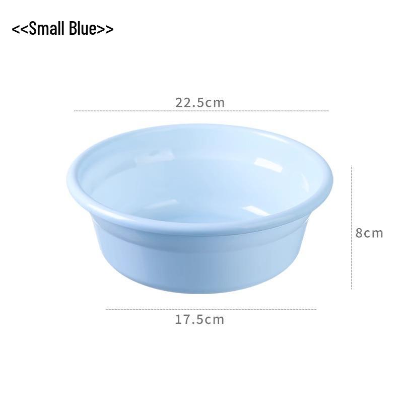 Round Plastic Household Washbasin – Versatile Basin for Laundry, Vegetables, or Dorms