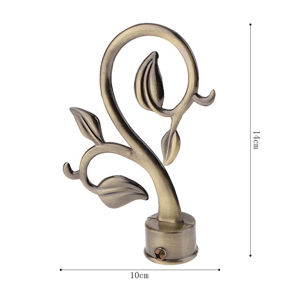 Vintage Curtain Rod Finial Aluminum Alloy Decorative Pole End Head for Window Ornament and Living Space Decor