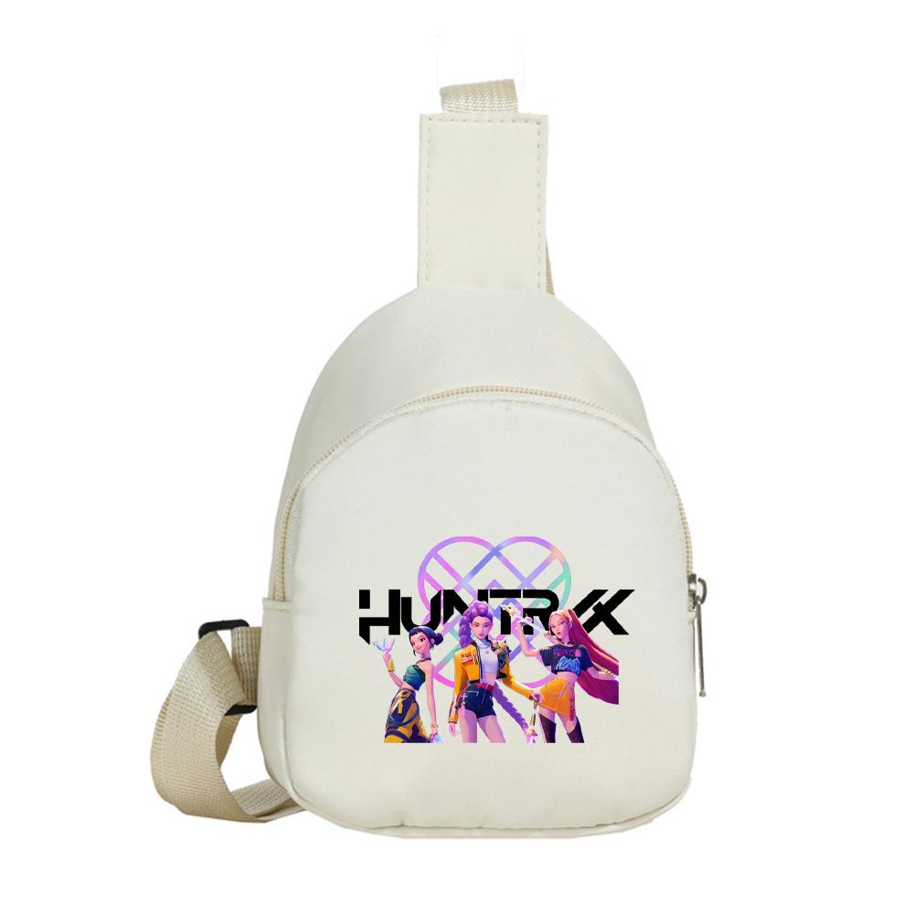 Borsello petto stampato Anime Cartoon K-Pop Demon Hunters Kawaii per Ragazzo Ragazza Borsa a spalla Studente Borsa a tracolla portatile Borsa petto di Natale Regalo per bambino