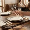 Bamboo Shape Handle Fork and Spoon 304 Stainless Steel Bamboo Handle Cutlery  Home Kitchen