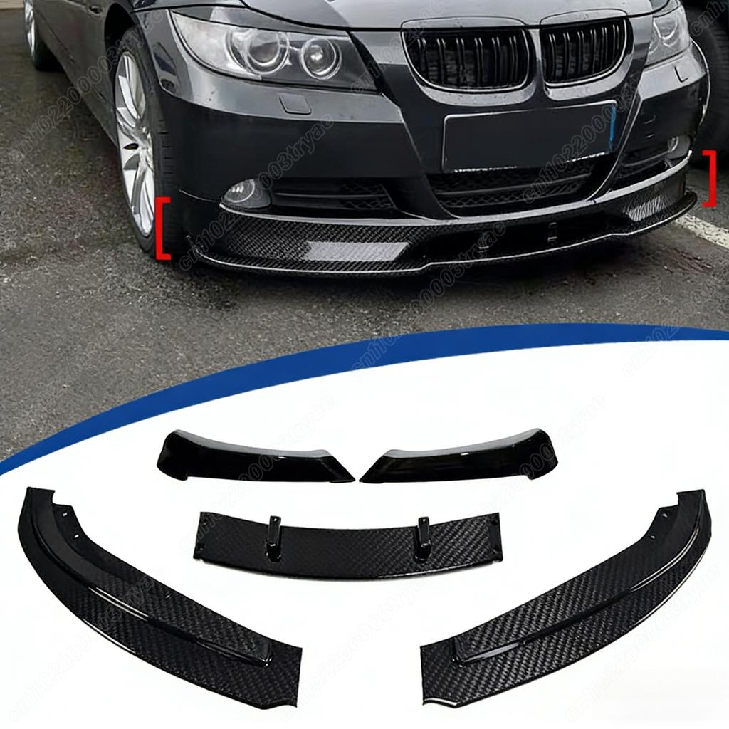 For BMW 3 Series E90 E91 Pre-facelift 320i 330i 2005 2006 2007 2008 Car Front Bumper Splitter Spoiler Lip Body Modification Kit