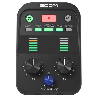 ZOOM P2 AI Noise Reduction USB Microphone Compatible with Battery for Home Recording Recorder, Ultra-Compact 226g, Only, Smartphones/PCs/iPhones,