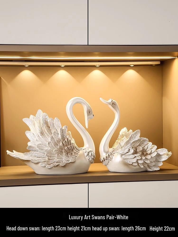 Swan Wine Rack Ornament - Elegant Display for Living Room or Dining Cabinet