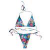 Women Sexy Print Bandage Swimsuit 2 Piece Bathing Suit Bikini Set Split Swimsuit
