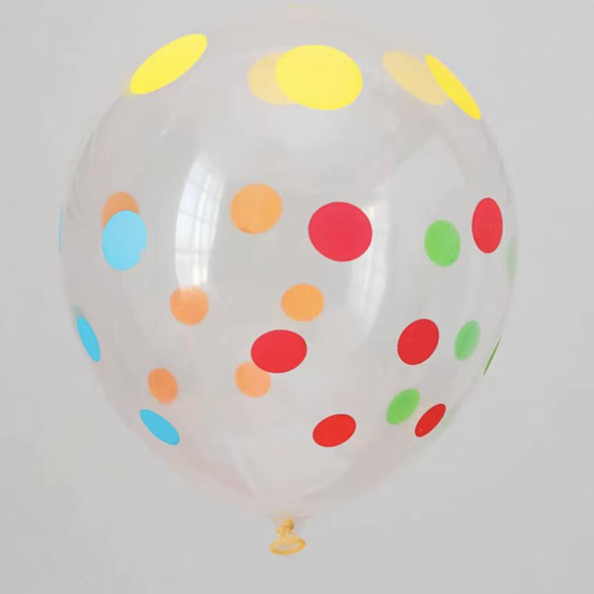 Candy Color Polka Dot Balloons 12" 280g for Children's Day & School Event Decoration