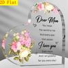 2D Flat, 1pc Exquisite Heart Shape Acrylic Decorative Plaque with Heartfelt Message - Grateful Gift, Mom Birthday Gift, Mothers Day Gift From Daughter