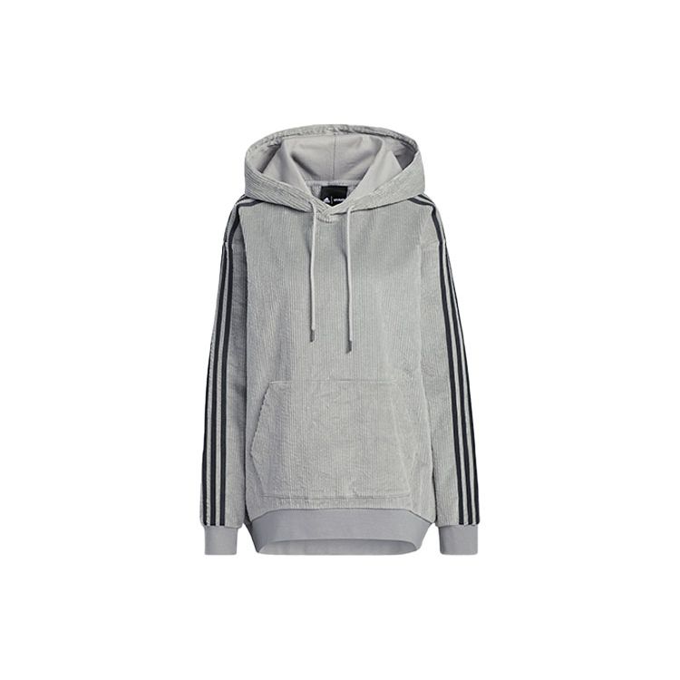 adidas Originals x IVY PARK Unisex Crossover Oversize Corduroy Hoodie Light Gray HG2520 XS