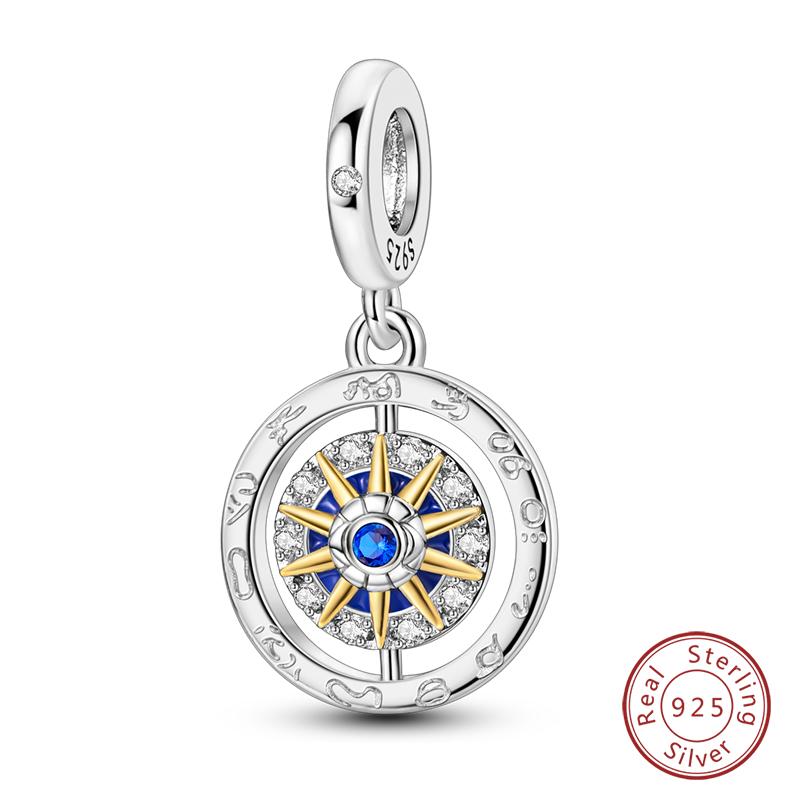 100% Real Copper Classic Devil'S Eye Charms Beads For Women Fit Original Qikaola Bracelets Fine Diy Jewelry Making