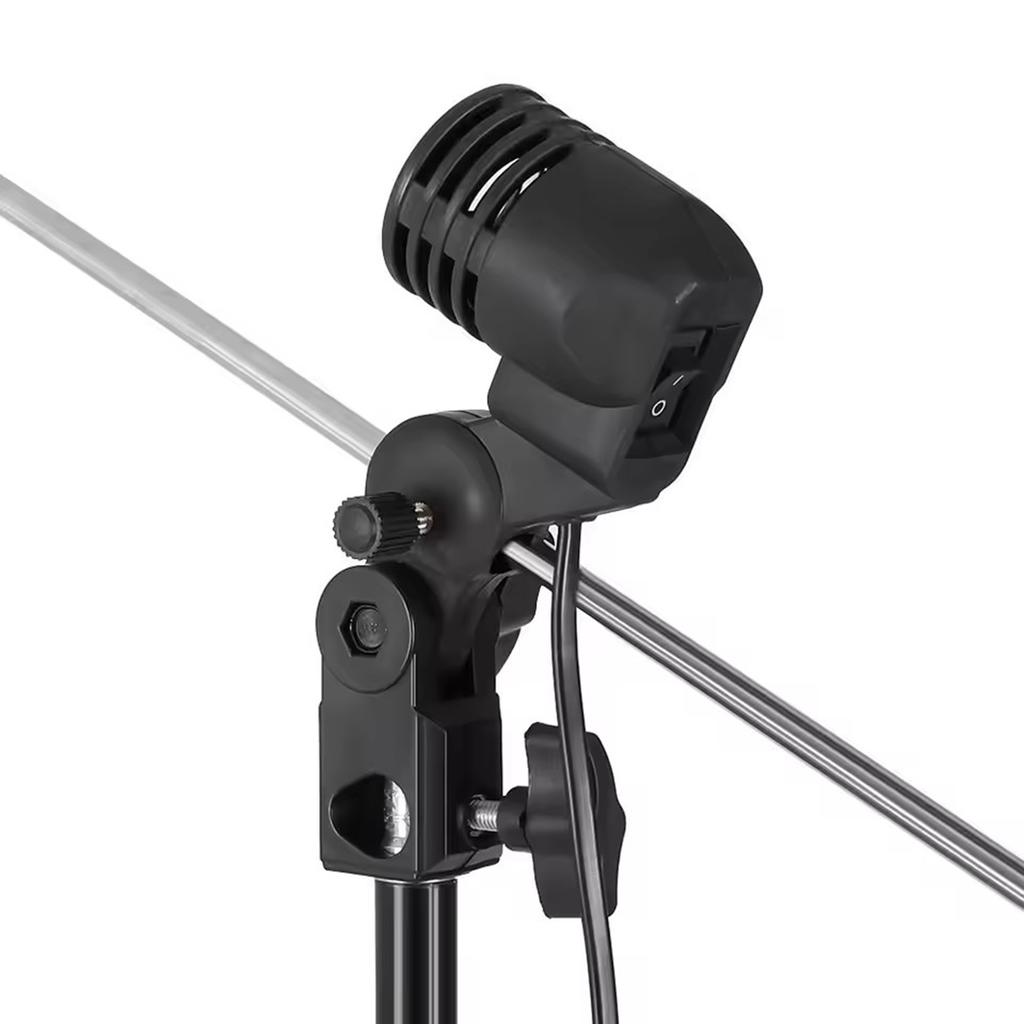 E27 Ac Socket Lamp Single Head Bulb Holder Photography Light Bulb Mount For Photo With 1.8M Cable Cord Light Bulb Stand