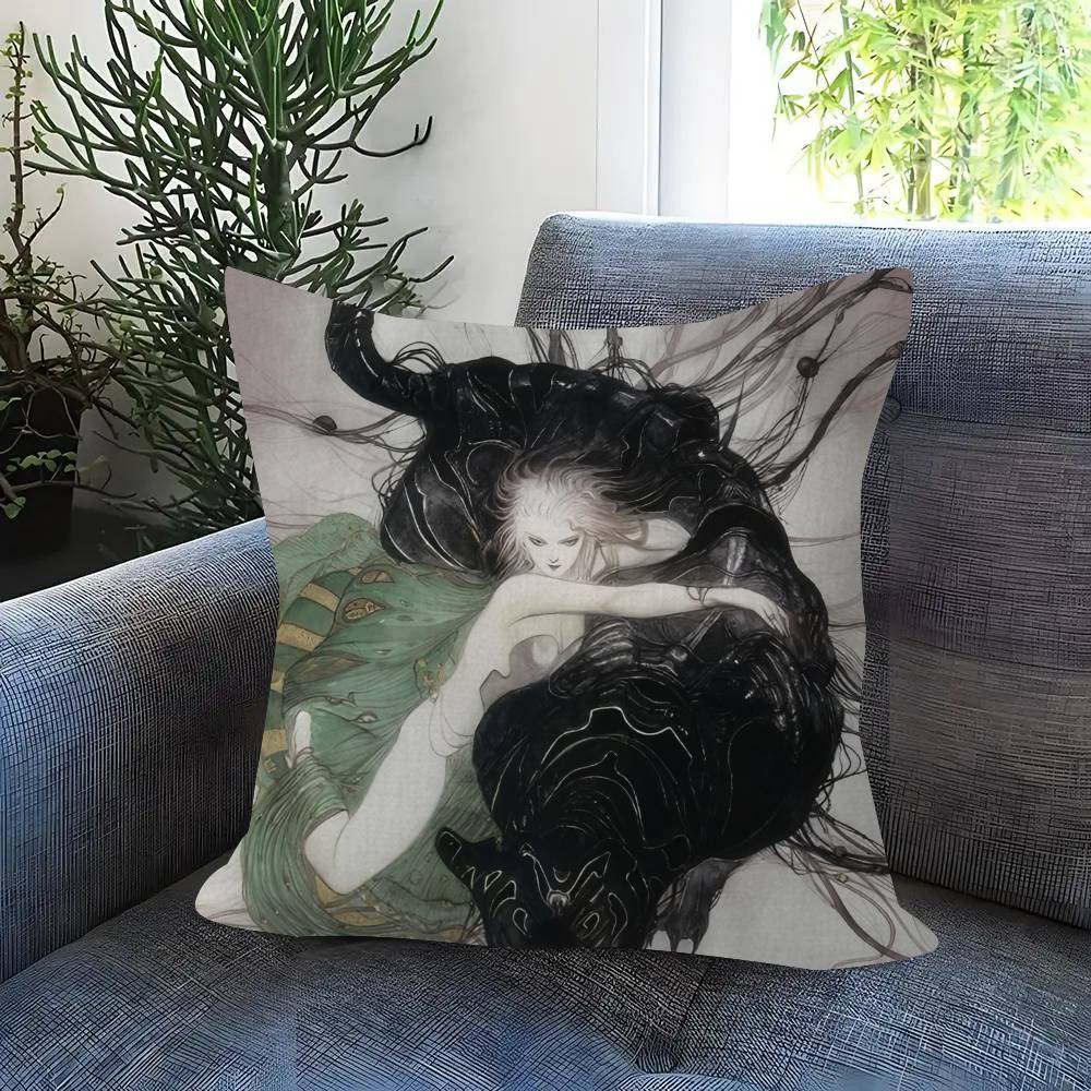 Painting Y-Yoshitaka Amano Art Cushion Cover 30X50 Polyester Sofa Cushions Decorative Throw Pillows Home Decoration Pillowcover