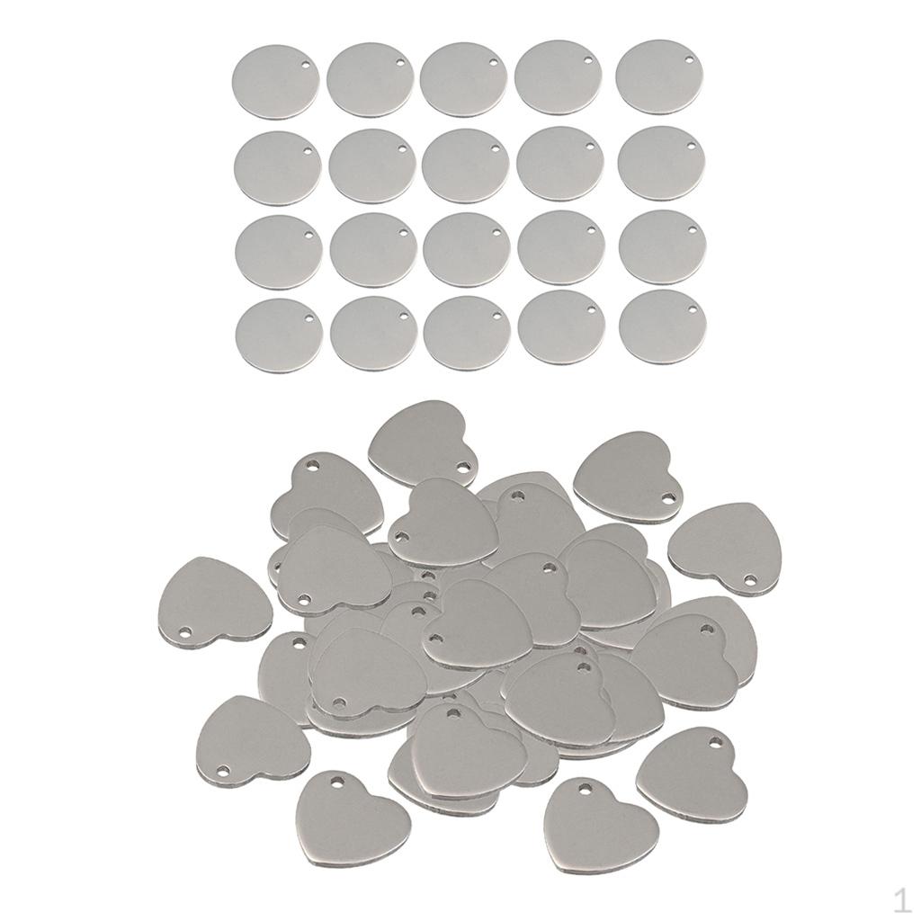 

70X Пустая штамповочная бирка Сердце Металлические подвески Собачья цепочка Браслет Изготовление ювелирных изделий