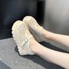 Buty podwyższające na grubej podeszwie dla kobiet Wycinane chodaki typu muffin Miękkie sandały damskie