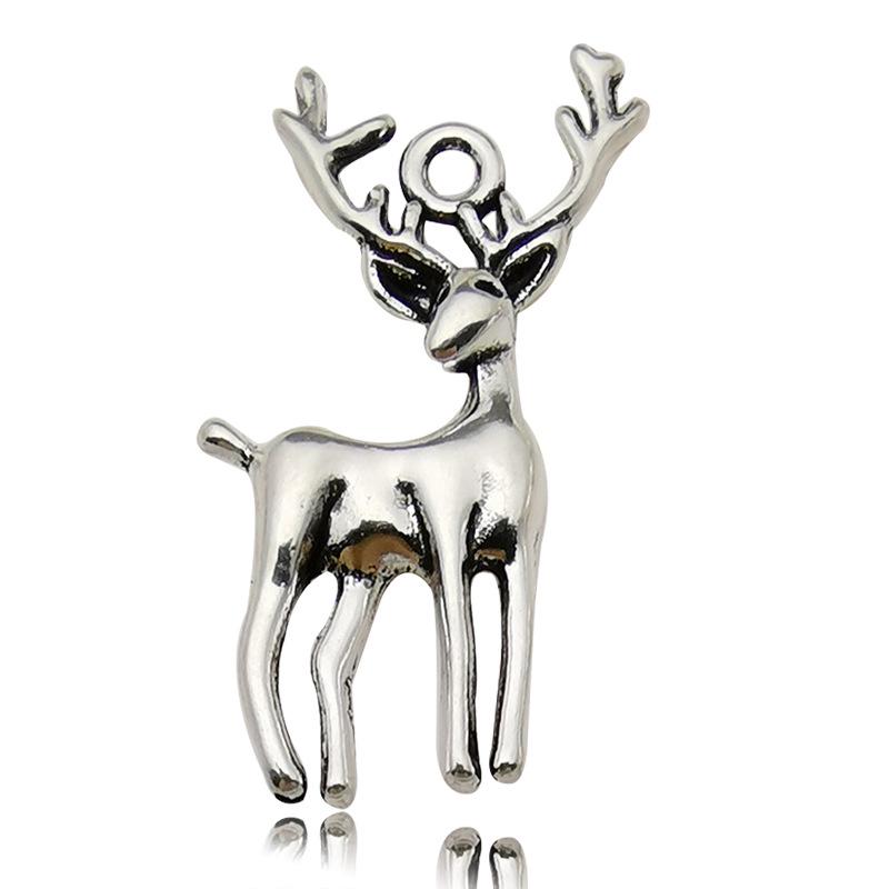 DIY Christmas Retro Zinc Alloy Stag Head Antler Pendant Charm - Jewelry Accessories