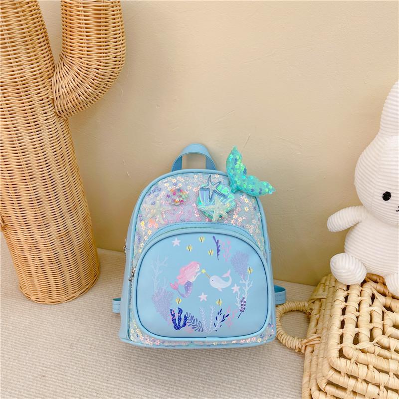 Backpack Kids Mermaid With With Shell Shimmer Starfish Design Childrens For
